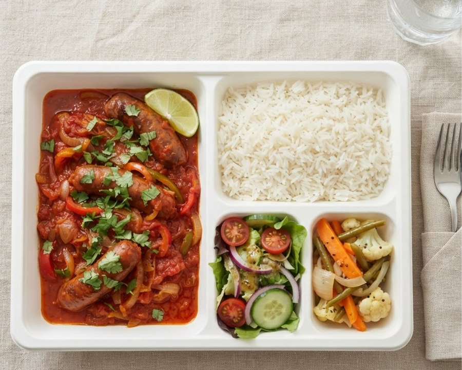 Plateau repas Saucisse rougail